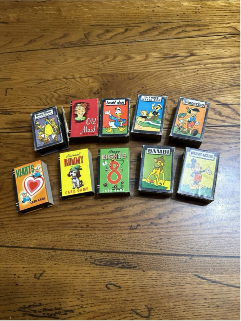 Vintage 1946 'Mickey Mouse Library of Games' Disney Card Set